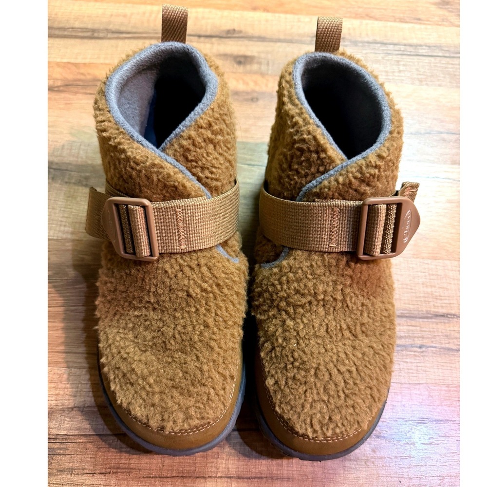 Chaco Revel Chelsea Boot Brown Fleece Slipper Womens 8/EU 38